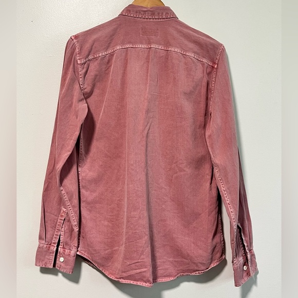 Pull&Bear Men’s Faded Red Button-Down Shirt - Size EU S - Picture 8 of 10